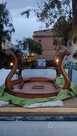 tavolo rotondo allungabile di legno massello