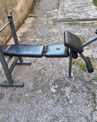 Panca multifunzione bilanciere, gambe e bicipiti