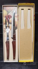 Set Coltello e Forchetta Legno Acciaio