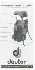 Zaino porta bambini Deuter kid comfort