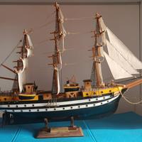 Modellino veliero Amerigo Vespucci fatto a mano