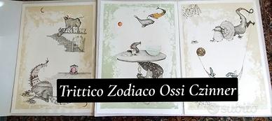 Trittico litografie Zodiaco Ossi Czinner