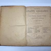 Atlante 1893 con 26 Carte A Colori Antico Hugues
