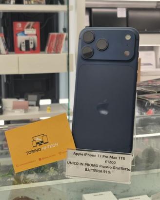 Apple iPhone 17 Pro Max 1TB - UNICO IN PROMO