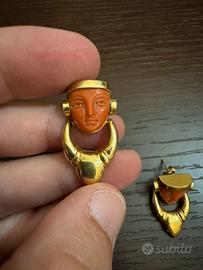 Orecchini oro e corallo