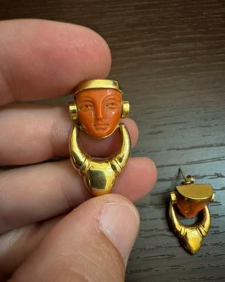 Orecchini oro e corallo