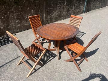 Tavolo da esterno in legno Teak