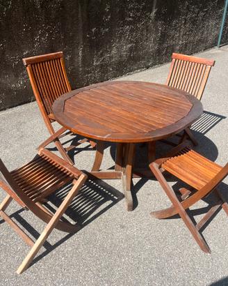 Tavolo da esterno in legno Teak