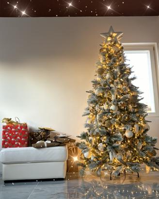 Albero di Natale innevato H 210 cm