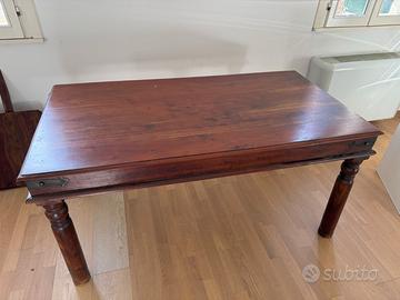 Tavolo in legno massello allungabile - 148/248x80