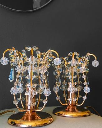 coppia di abat-jour vintage