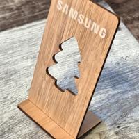 Samsung porta telefono stand legno natale