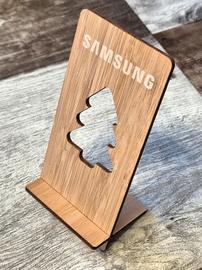 Samsung porta telefono stand legno natale