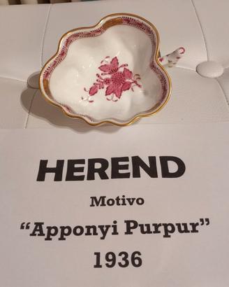 HEREND "Apponyi Purpur" raviera in porcellana