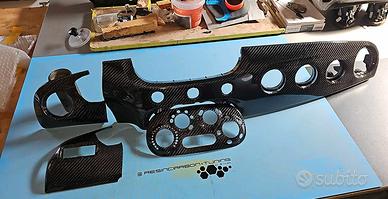 Plancia portamanometri in fibra di carbonio