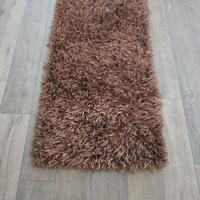 tappeto Shaggy marrone rettangolarr
