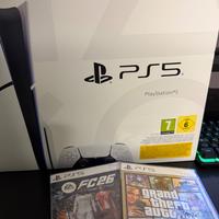 Ps5 slim disco fortnite con fc26 e gta 5