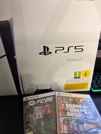 Ps5 slim disco fortnite con fc26 e gta 5