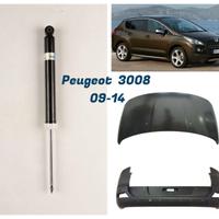 Peugeot 3008 cofano musata paraurti fanale box 09-