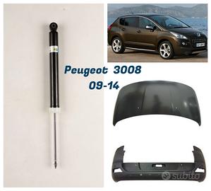 Peugeot 3008 cofano musata paraurti fanale box 09-