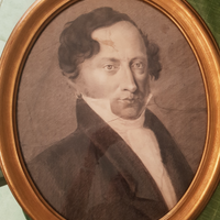 Stampa antica incorniciata con vetro