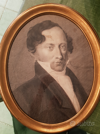 Stampa antica incorniciata con vetro