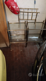 Terminali di divani in ottone, coppia