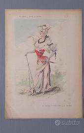 Litografia  1901 Japhet Belle Epoque "En Scène"