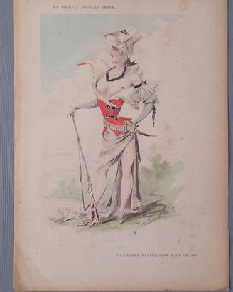Litografia  1901 Japhet Belle Epoque "En Scène"