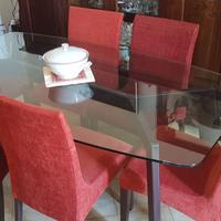Tavolo soggiorno-pranzo Calligaris con 6 sedie