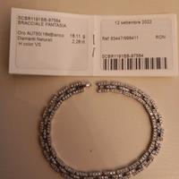 Bracciale oro bianco 18 kt con diamanti 