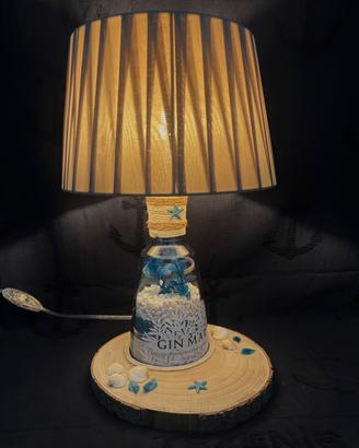 Lampada artigianale bottiglia Gin Mare