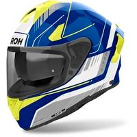 CASCO AIROH SPARK 2 CHRONO BLUE/YELLOW GLOSS