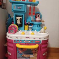 Cucina per bambini con carrello e accessori