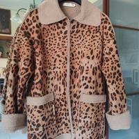 Giacca leopardata foderata lana