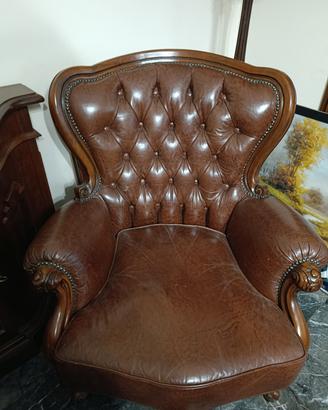  poltrone in pelle