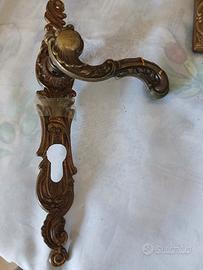 placca in ottone ,chiavistello, maniglia ottone 
