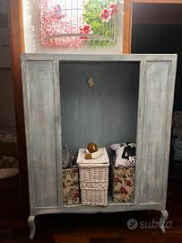 armadio Shabby chic azzurro -bianco