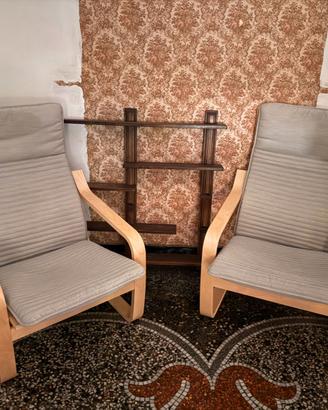 2 poltrone IKEA POÄNG grigio chiaro