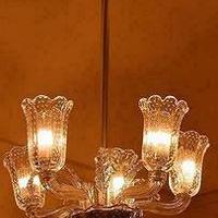 1938 Lampadario Barovier & Toso 5 luci a bolle