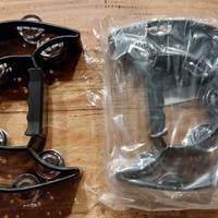 2 tamburelli neri no brand mai usati