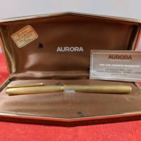 Penna a sfera Aurora in argento e oro massiccio