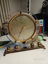 ITALORA orologio da tavolo ottone e plexiglass