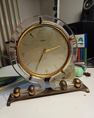 ITALORA orologio da tavolo ottone e plexiglass