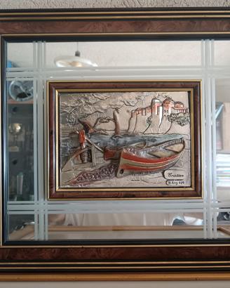 Quadro in bassorilievo in argento 