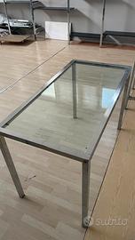 Tavolo da negizio acciaio e vetro