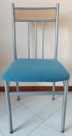 sedie nuove in tessuto, telaio metallo 