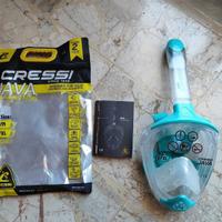 Cressi Java full face mask verde menta L/XL- Nuova