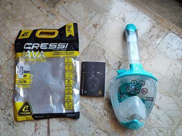 Cressi Java full face mask verde menta L/XL- Nuova