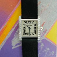 Cartier Tank Francese cassa oro bianco diamanti
